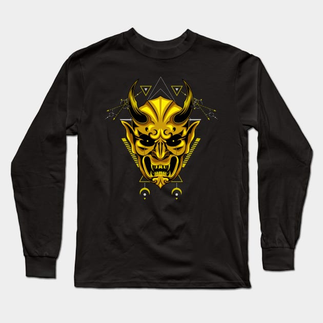 goblin oni mask Long Sleeve T-Shirt by SHINIGAMII